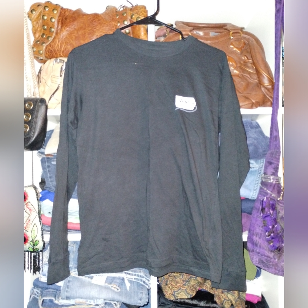 Vans Black Graphic Long Sleeve Shirt (Medium 10-12) kids - Picture 4 of 9